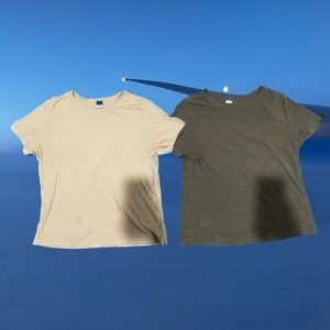 Basic Top (Green + Beige)